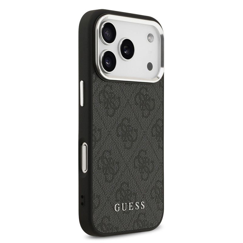 Apple iPhone 17 Pro Case Guess Original Licensed M-safe Charging Feature 4G Classic Text Logo Cover - 6