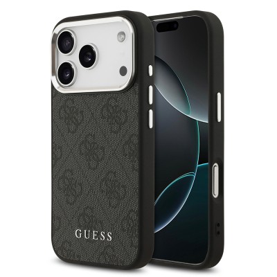 Apple iPhone 17 Pro Case Guess Original Licensed M-safe Charging Feature 4G Classic Text Logo Cover - 2