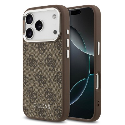Apple iPhone 17 Pro Case Guess Original Licensed M-safe Charging Feature 4G Classic Text Logo Cover - 3