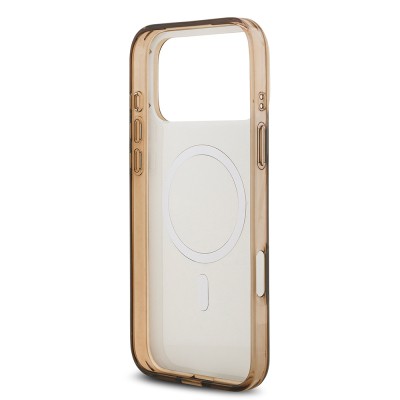 Apple iPhone 17 Pro Case Guess Original Licensed M-Safe Charging Feature IML Printed Classic Logo 4G Patterned Cover - 15