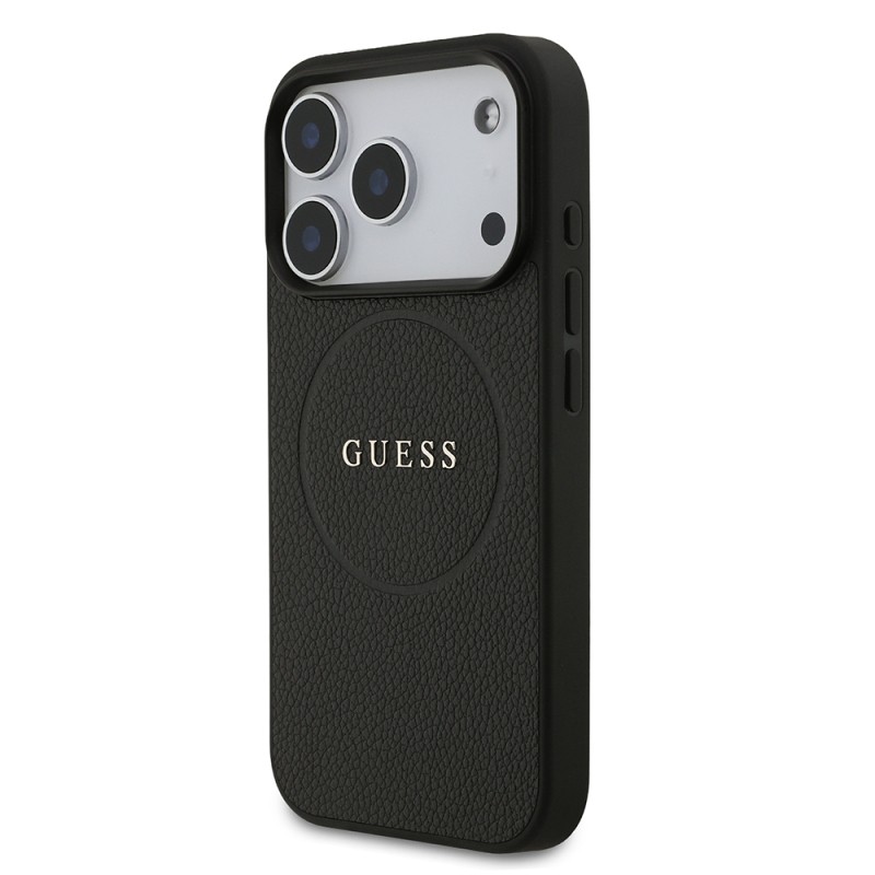 Apple iPhone 17 Pro Case Guess Original Licensed M-safe Charging Feature Logo PU Leather Cover  - 3