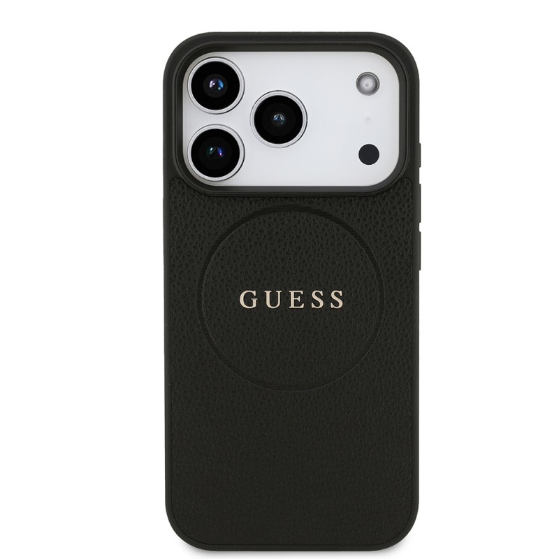 Apple iPhone 17 Pro Case Guess Original Licensed M-safe Charging Feature Logo PU Leather Cover  - 4