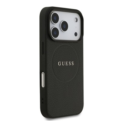 Apple iPhone 17 Pro Case Guess Original Licensed M-safe Charging Feature Logo PU Leather Cover  - 5