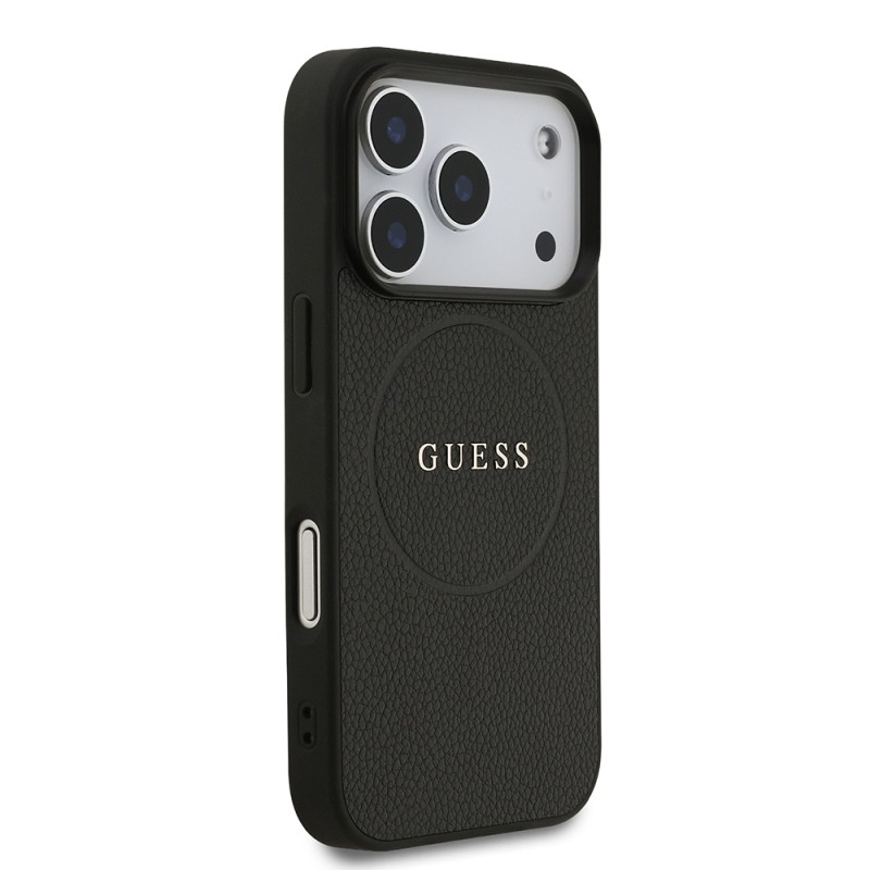 Apple iPhone 17 Pro Case Guess Original Licensed M-safe Charging Feature Logo PU Leather Cover  - 5