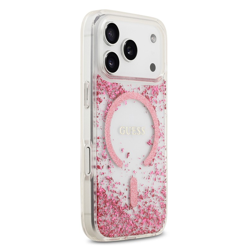 Apple iPhone 17 Pro Case Guess Original Licensed M-safe Charging Transparent Resin Bottom Cover - 6