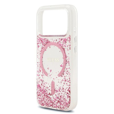 Apple iPhone 17 Pro Case Guess Original Licensed M-safe Charging Transparent Resin Bottom Cover - 8