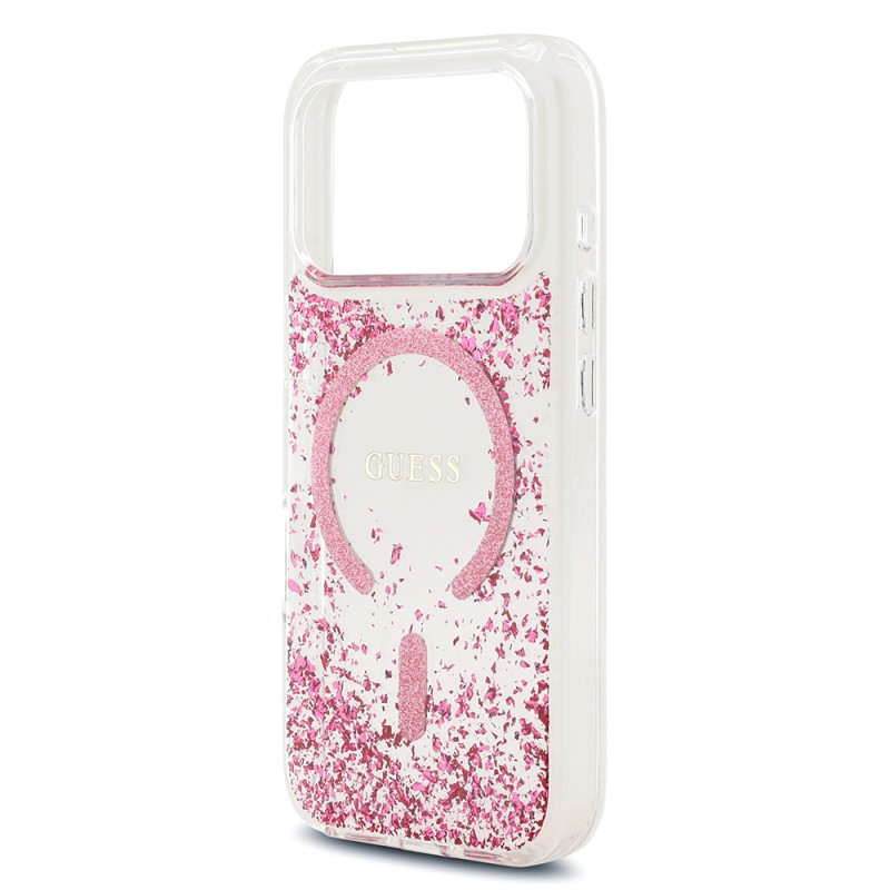 Apple iPhone 17 Pro Case Guess Original Licensed M-safe Charging Transparent Resin Bottom Cover - 8