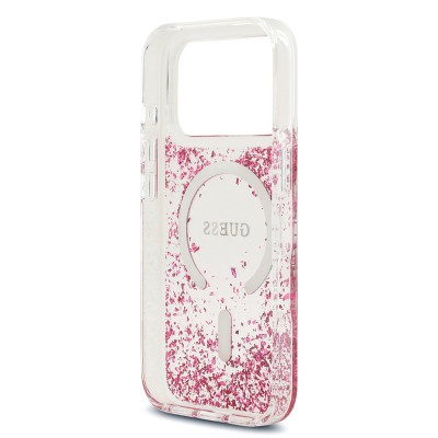 Apple iPhone 17 Pro Case Guess Original Licensed M-safe Charging Transparent Resin Bottom Cover - 9