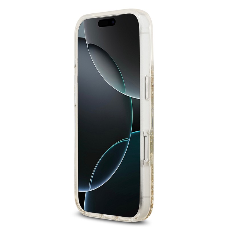 Apple iPhone 17 Pro Case Guess Original Licensed M-safe Charging Transparent Resin Bottom Cover - 14