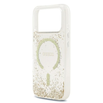 Apple iPhone 17 Pro Case Guess Original Licensed M-safe Charging Transparent Resin Bottom Cover - 15