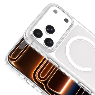 Apple iPhone 17 Pro Case IC Chip Zore Wireless Charging Transparent Original Cover - 4