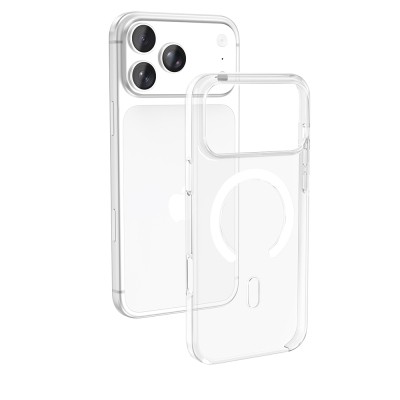 Apple iPhone 17 Pro Case IC Chip Zore Wireless Charging Transparent Original Cover - 5