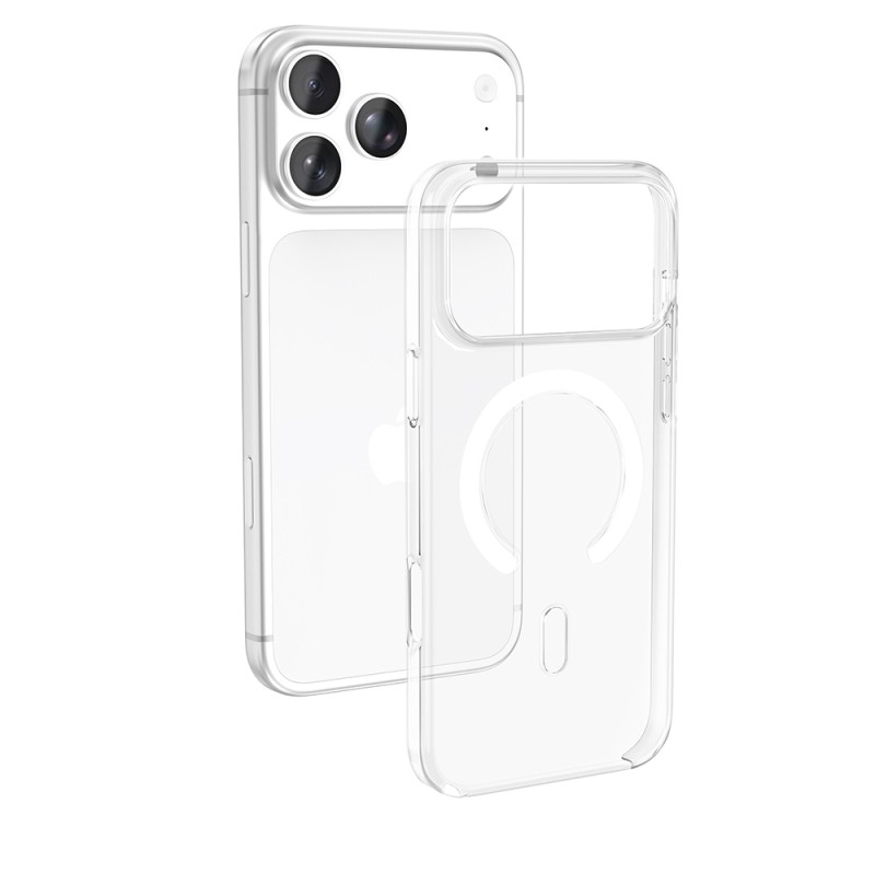 Apple iPhone 17 Pro Case IC Chip Zore Wireless Charging Transparent Original Cover - 5