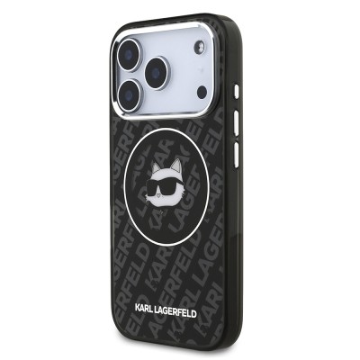 Apple iPhone 17 Pro Case Karl Lagerfeld Original Licensed IML Printed Choupette Heads Cover - 3