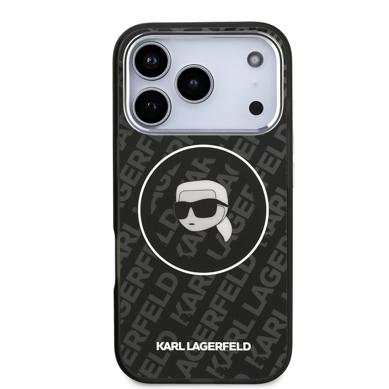 Apple iPhone 17 Pro Case Karl Lagerfeld Original Licensed IML Printed KL Heads Cover - 4