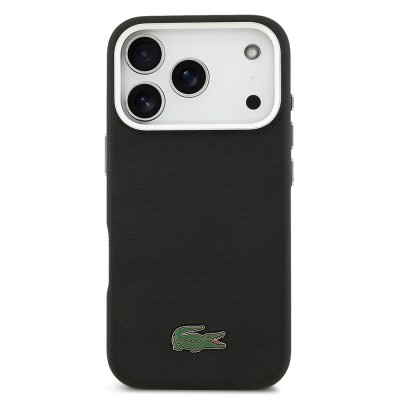 Apple iPhone 17 Pro Case, Lacoste Original Licensed, M-Safe Charging Enabled, PVC Piqué Patterned Back, Iconic Crocodile Weave Logo Cover - 10