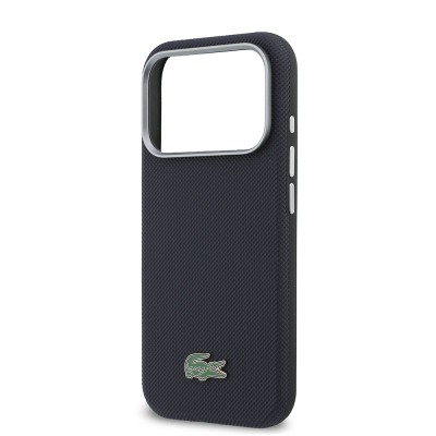 Apple iPhone 17 Pro Case, Lacoste Original Licensed, M-Safe Charging Enabled, PVC Semi-Pique Patterned Back, Iconic Crocodile Weave Logo Cover - 12