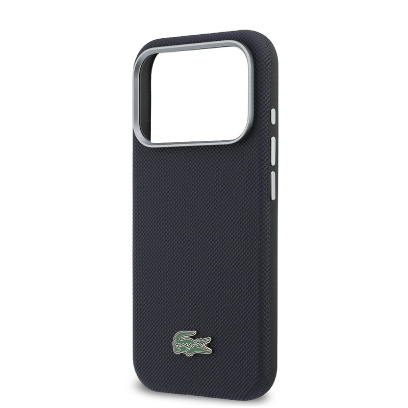 Apple iPhone 17 Pro Case, Lacoste Original Licensed, M-Safe Charging Enabled, PVC Semi-Pique Patterned Back, Iconic Crocodile Weave Logo Cover - 12
