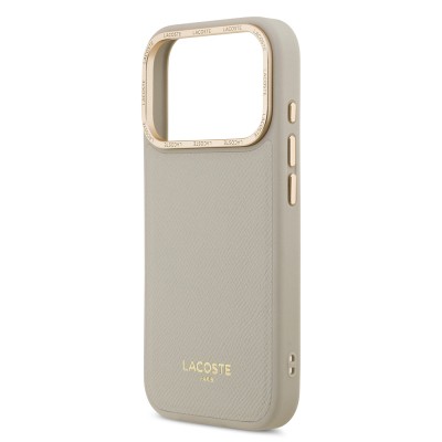 Apple iPhone 17 Pro Case Lacoste Original Licensed M-safe Charging Feature Champs Elysees PU Leather Design Cover - 9