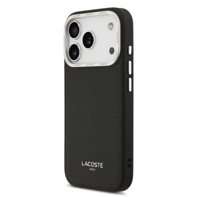 Apple iPhone 17 Pro Case Lacoste Original Licensed M-safe Charging Feature Champs Elysees PU Leather Design Cover - 11
