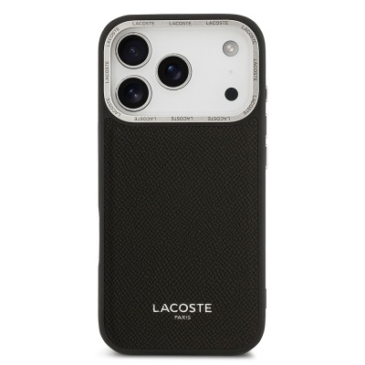 Apple iPhone 17 Pro Case Lacoste Original Licensed M-safe Charging Feature Champs Elysees PU Leather Design Cover - 12
