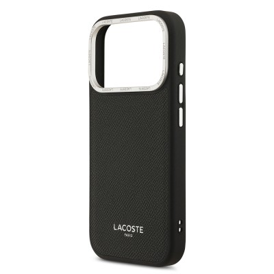 Apple iPhone 17 Pro Case Lacoste Original Licensed M-safe Charging Feature Champs Elysees PU Leather Design Cover - 15