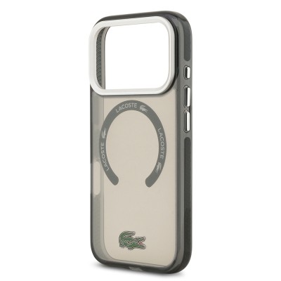 Apple iPhone 17 Pro Case Lacoste Original Licensed M-Safe Charging Feature Iconic Crocodile Logo Frosted Cover - 21