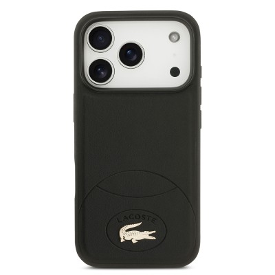 Apple iPhone 17 Pro Case Lacoste Original Licensed M-Safe Charging Feature PU Leather Design Metal Logo Cover - 9