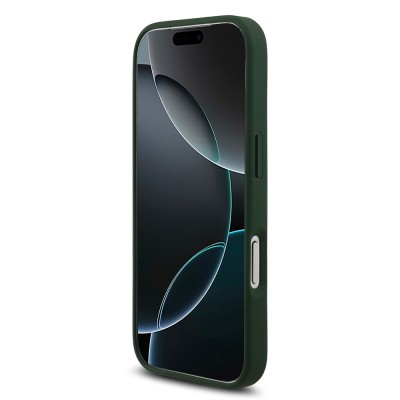 Apple iPhone 17 Pro Case Lacoste Original Licensed M-Safe Charging Feature PU Leather Design Metal Logo Cover - 13