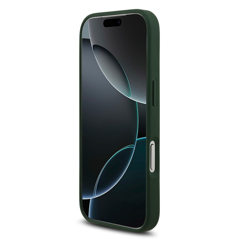 Apple iPhone 17 Pro Case Lacoste Original Licensed M-Safe Charging Feature PU Leather Design Metal Logo Cover - 13