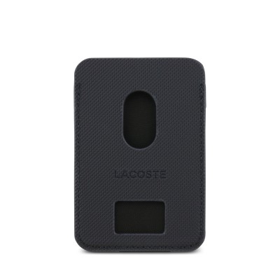 Apple iPhone 17 Pro Case Lacoste Original Licensed M-Safe Charging Feature PU Pique Pattern Metal Logo Card Holder Cover - 22