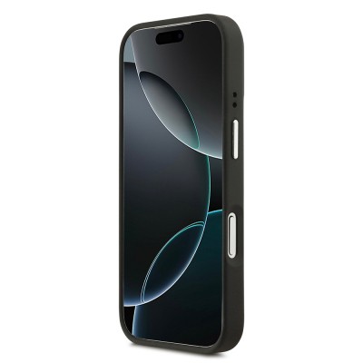 Apple iPhone 17 Pro Case Lacoste Original Licensed M-safe Charging Feature PU Pique Pattern Stand Metal Logo Cover - 23