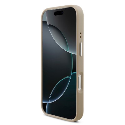 Apple iPhone 17 Pro Case Lacoste Original Licensed M-safe Charging Feature PU Pique Pattern Stand Metal Logo Cover - 30