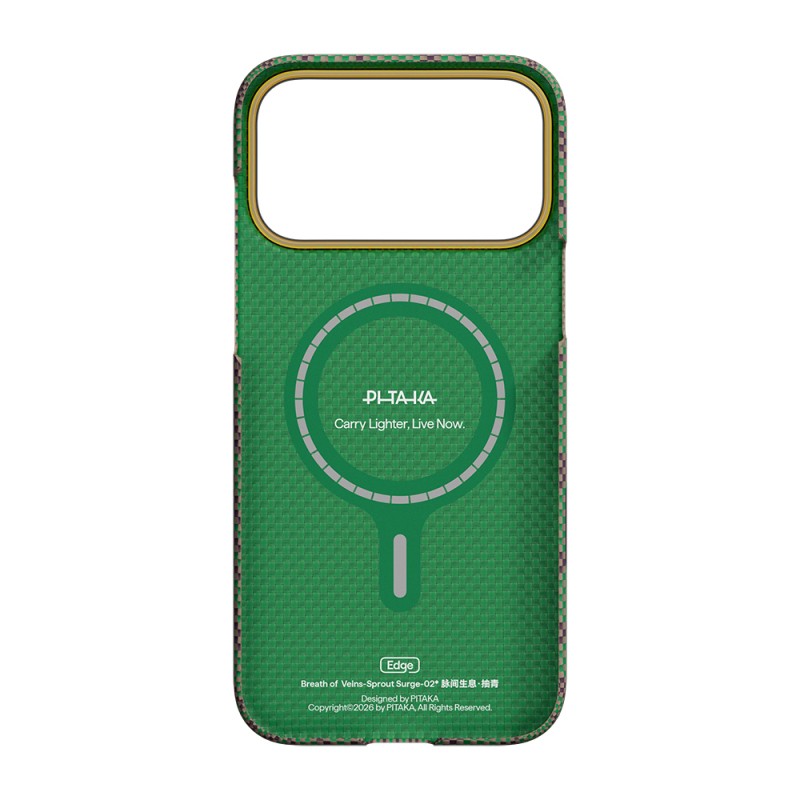 Apple iPhone 17 Pro Case M-safe Charging Enabled Aramid Fiber Pitaka Breath of Veins Series Cover - 14