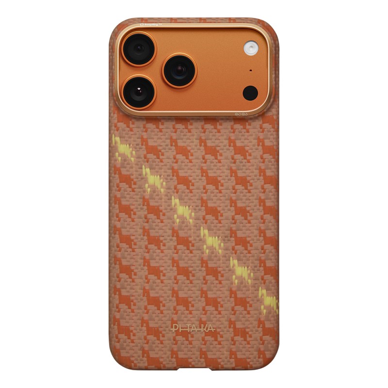Apple iPhone 17 Pro Case M-safe Charging Enabled Aramid Fiber Pitaka Edge Series Happiness Rides Cover - 1