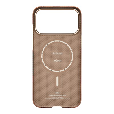 Apple iPhone 17 Pro Case M-safe Charging Enabled Aramid Fiber Pitaka Flora in Grid Series Cover - 14