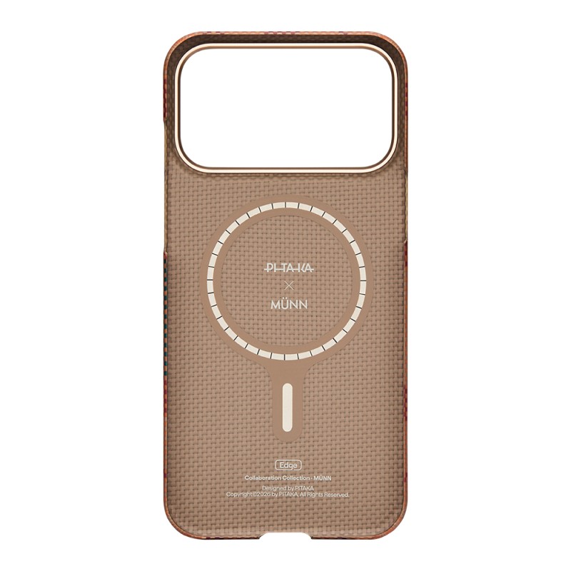 Apple iPhone 17 Pro Case M-safe Charging Enabled Aramid Fiber Pitaka Flora in Grid Series Cover - 14