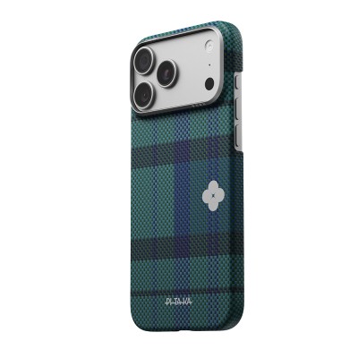 Apple iPhone 17 Pro Case M-safe Charging Enabled Aramid Fiber Pitaka Flora in Grid Series Cover - 9