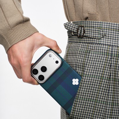 Apple iPhone 17 Pro Case M-safe Charging Enabled Aramid Fiber Pitaka Flora in Grid Series Cover - 16
