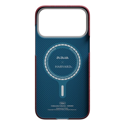 Apple iPhone 17 Pro Case M-safe Charging Enabled Aramid Fiber Pitaka Harvard University Series Cover - 3