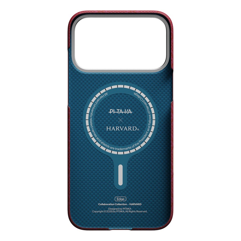 Apple iPhone 17 Pro Case M-safe Charging Enabled Aramid Fiber Pitaka Harvard University Series Cover - 3