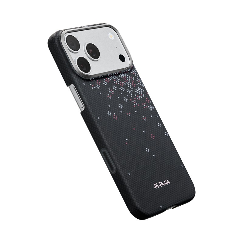 Apple iPhone 17 Pro Case M-safe Charging Enabled Aramid Fiber Pitaka Sakura Hours Series Cover - 8