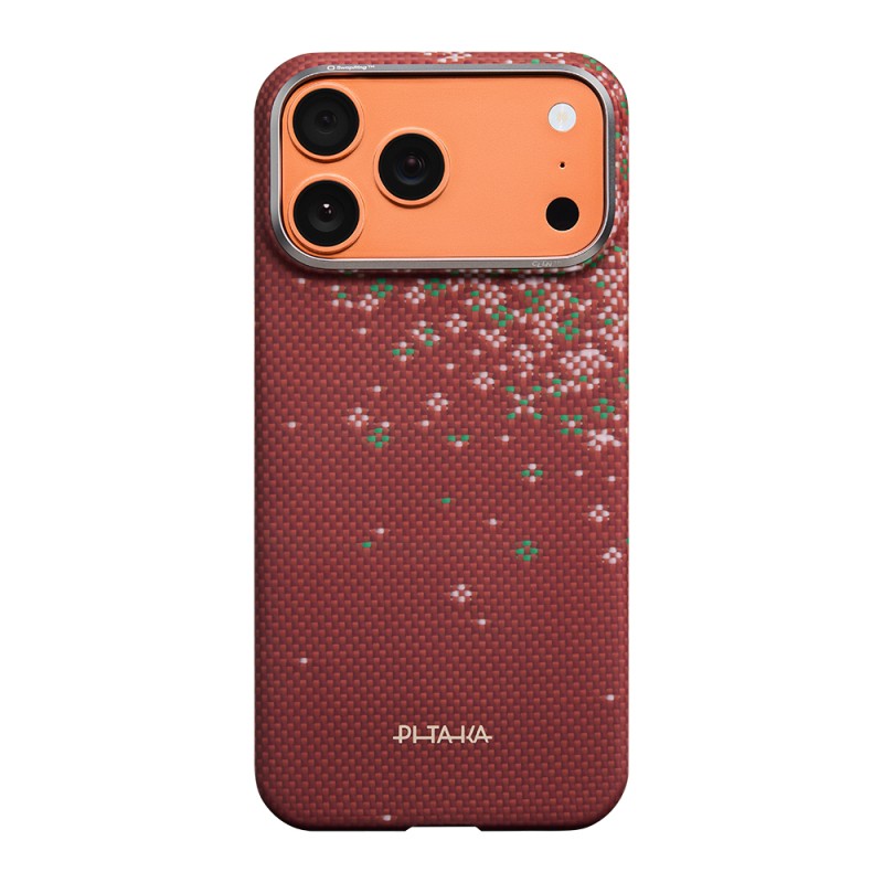 Apple iPhone 17 Pro Case M-safe Charging Enabled Aramid Fiber Pitaka Sakura Hours Series Cover - 3