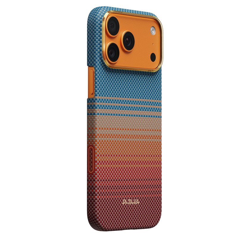 Apple iPhone 17 Pro Case M-safe Charging Enabled Aramid Fiber Pitaka Sunset 2.0 California Dream Series Cover - 4