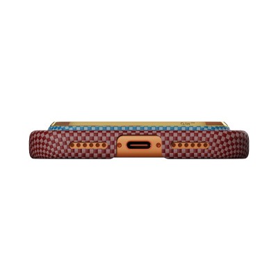 Apple iPhone 17 Pro Case M-safe Charging Enabled Aramid Fiber Pitaka Sunset 2.0 California Dream Series Cover - 9
