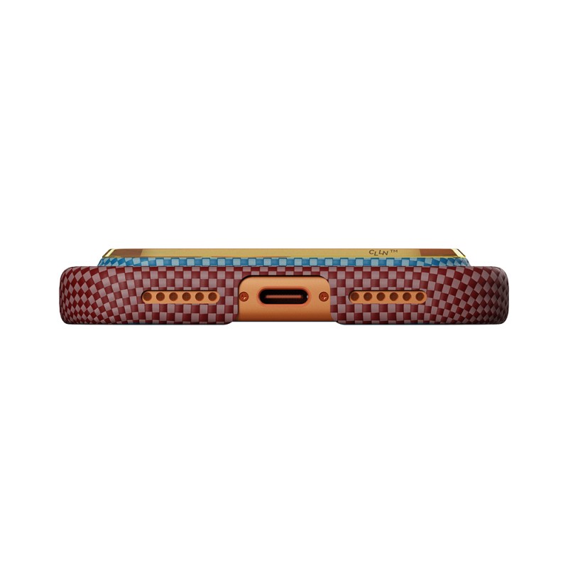 Apple iPhone 17 Pro Case M-safe Charging Enabled Aramid Fiber Pitaka Sunset 2.0 California Dream Series Cover - 9