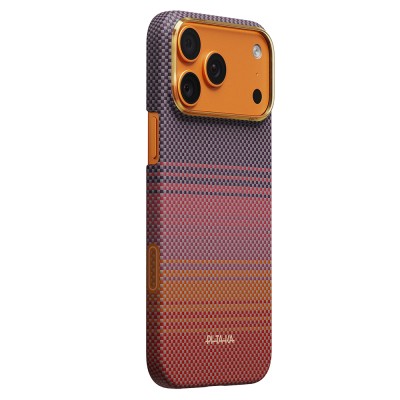 Apple iPhone 17 Pro Case M-safe Charging Enabled Aramid Fiber Pitaka Sunset 2.0 California Dream Series Cover - 14