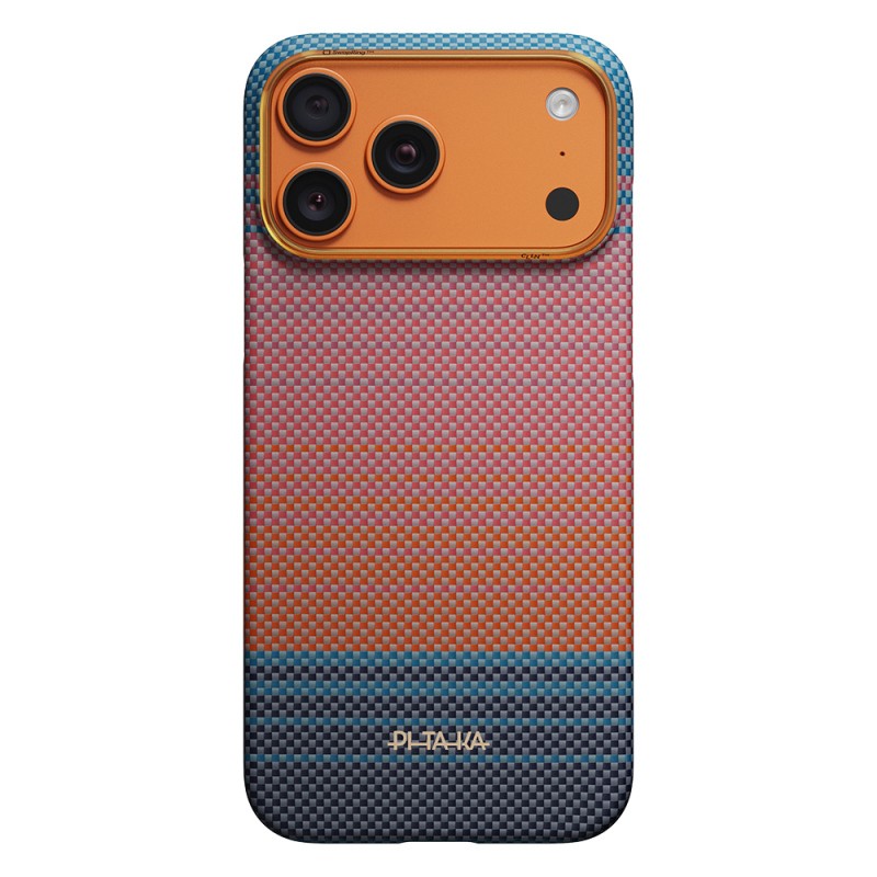 Apple iPhone 17 Pro Case M-safe Charging Enabled Aramid Fiber Pitaka Sunset 2.0 California Dream Series Cover - 19