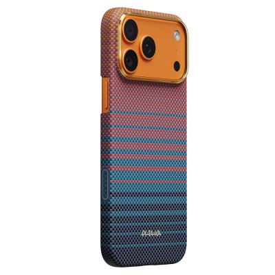 Apple iPhone 17 Pro Case M-safe Charging Enabled Aramid Fiber Pitaka Sunset 2.0 California Dream Series Cover - 26