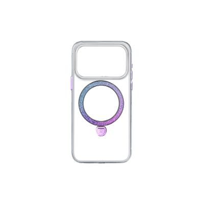 Apple iPhone 17 Pro Case M-safe Charging Enabled Glitter Stand Pynana Dancing Circle Trendy Series Cover - Pynana